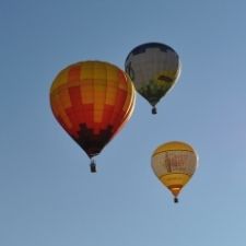 Hot air balloons from Albuquerque international balloon fiesta